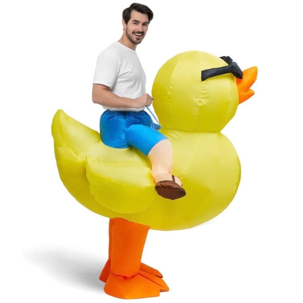 Spooktacular Creations Inflatable Duck Costume Adult One Size Yellow Suit